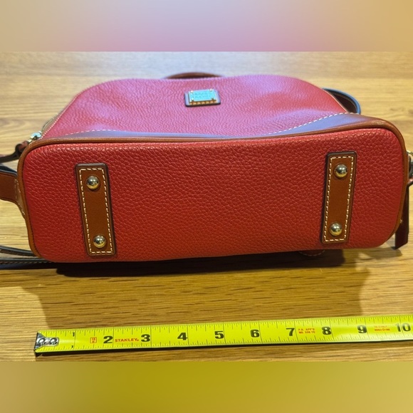 Dooney & Bourke Red Pebbled Leather Backpack British Tan Trim main image 6
